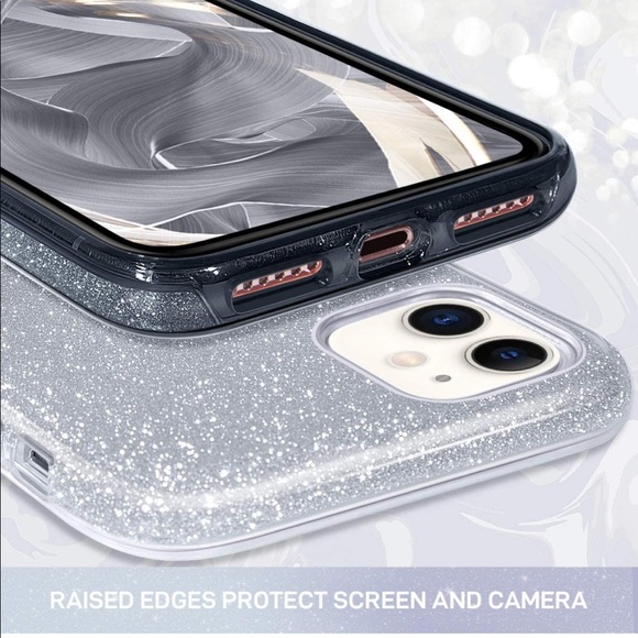 NWT iPhone 11 Bling Glitter Protective Case 6.1” Black Gradient - Picture 4 of 8